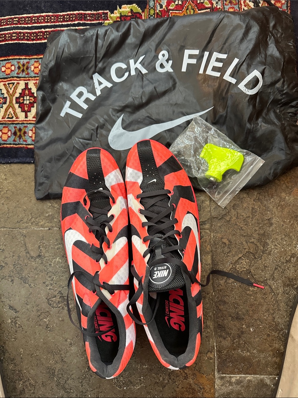 Nike Men’s 12 Red & Black Track Spikes - Lightweight Racing Shoe
